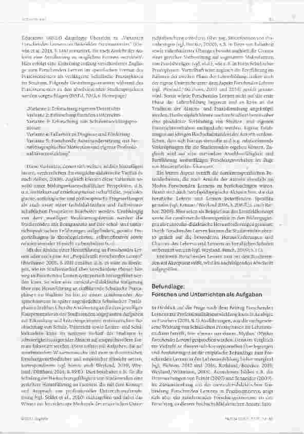 Vorschauseite 5: Forschendes Lernen eine Leitidee für gute Lehrerausbildung?