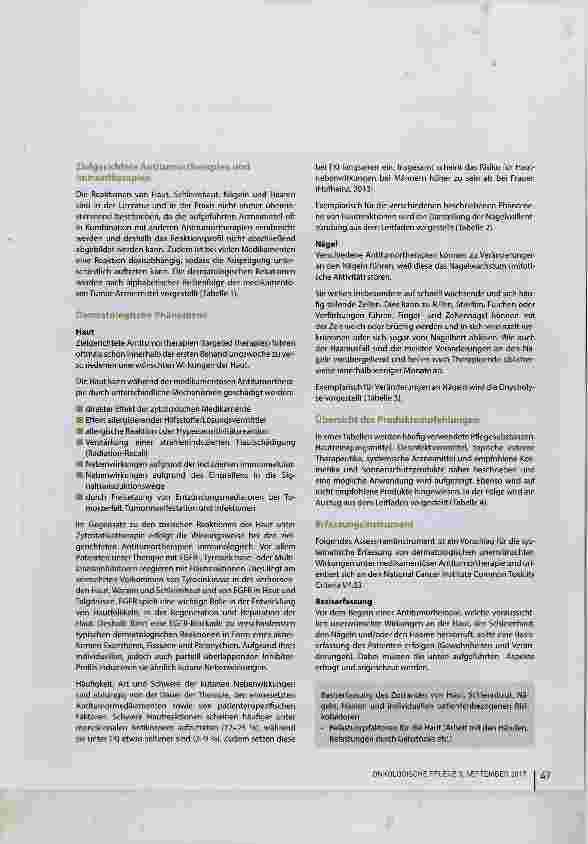 Vorschauseite 5: Leitfaden „Dermatologische Reaktionen unter medikamentöser Antitumortherapie“