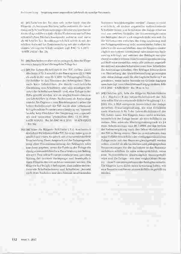 Vorschauseite 6: Vergütung einer angestellten Lehrkraft als ständige Vertreterin des beamteten Leiters eines regionalen Förderzentrums in Thüringen