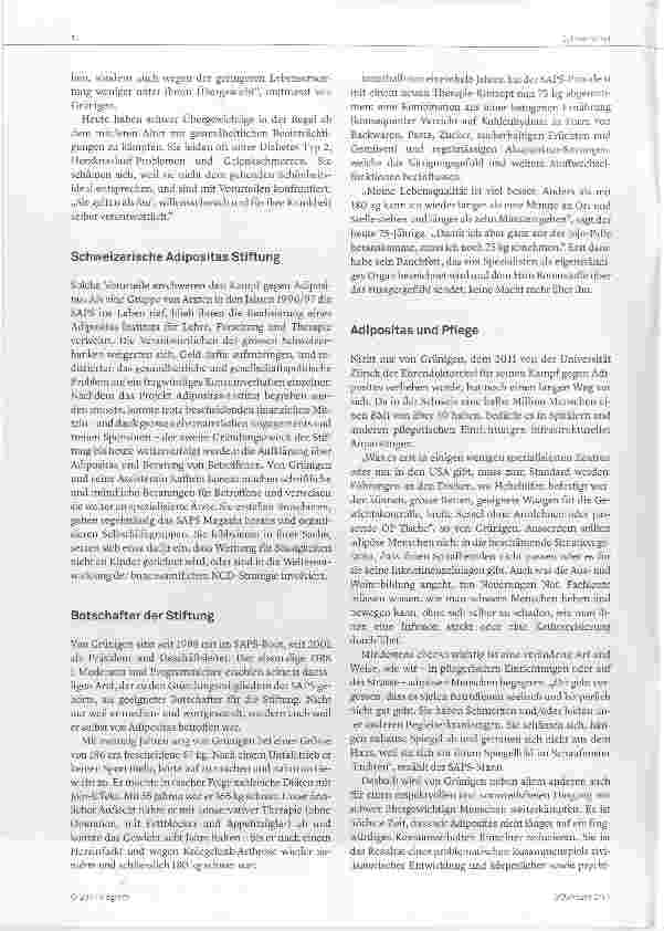 Vorschauseite 2: Schwerer Kampf gegen Adipositas