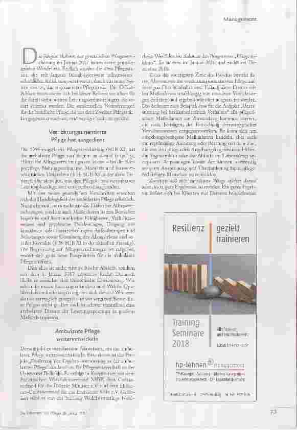 Vorschauseite 2: Neue Perspektiven für die ambulante Pflege