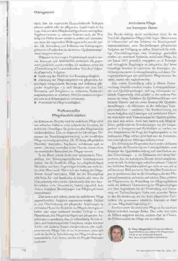 Vorschauseite 3: Neue Perspektiven für die ambulante Pflege