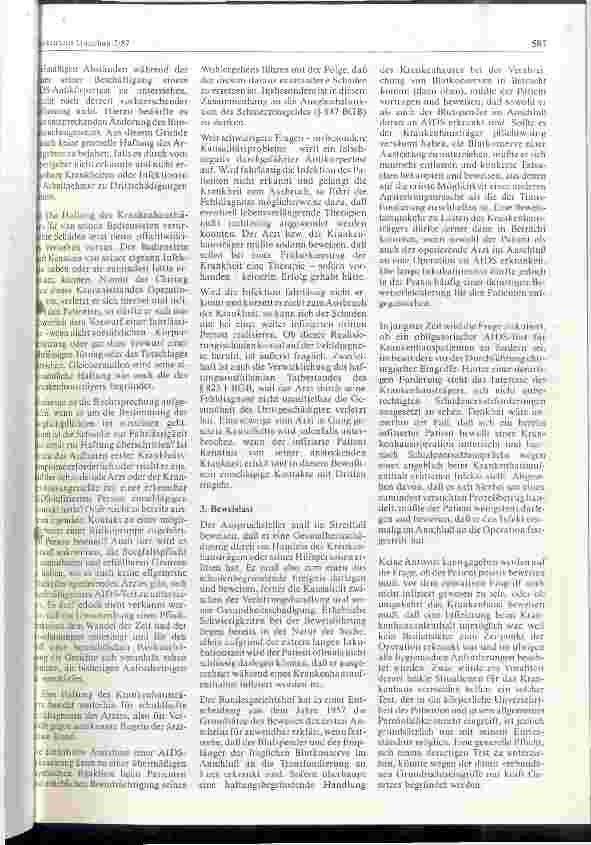 Vorschauseite 3: AIDS - Die Haftung der Krankenhäuser für verschuldete Infektionen