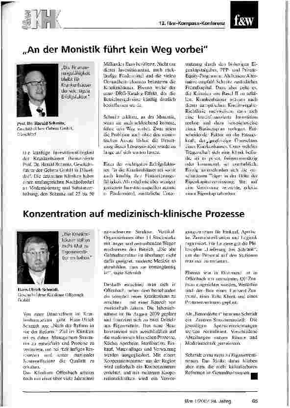 Vorschauseite 5: Die Transparenzrichtlinie der EU (be)trifft auch die Krankenhäuser