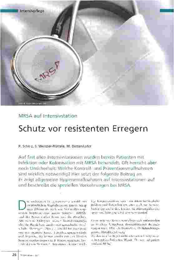 Vorschauseite 1: Schutz vor resistenten Erregern