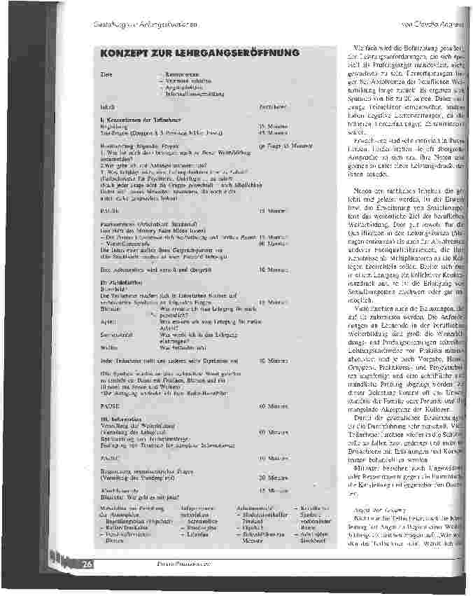 Vorschauseite 2: Gestaltung von Anfangssituationen