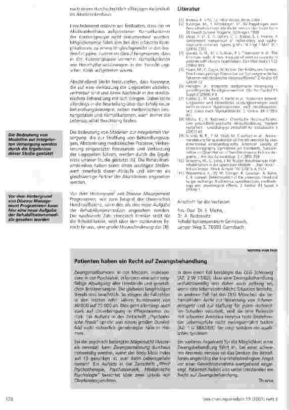 Vorschauseite 6: Komplexfallpauschalen in der Herzchirurgie - ein Modellprojekt zur Frührehabilitation