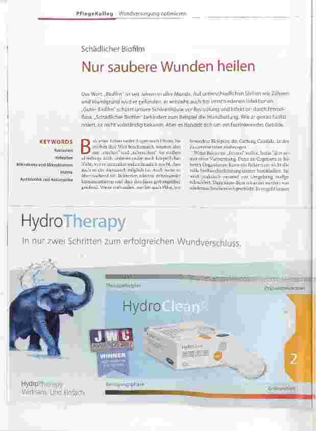 Vorschauseite 1: Nur saubere Wunden heilen