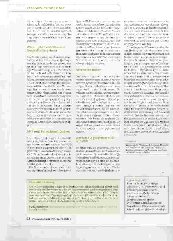 Vorschauseite 3: Pflegestudium: Das Modul Konsultation im Ausland
