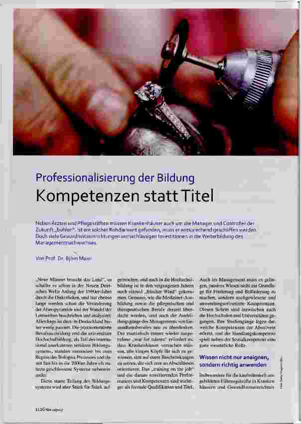 Vorschauseite 1: Kompetenzen statt Titel