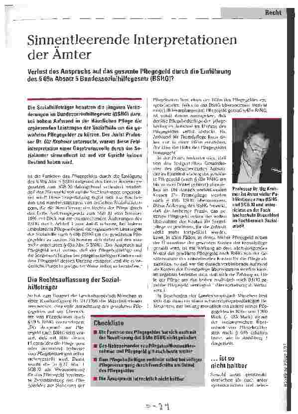 Vorschauseite 1: Sinnentleerende Interpretation der Ämter
