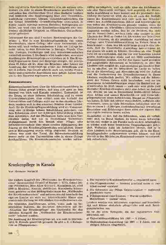 Vorschauseite 1: Krankenpflege in Kanada