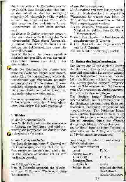 Vorschauseite 3: Protokoll der 16. Delegiertenversammlung des Schweizerischen Verbandes der Krankenpflegerinnen/pfleger FA SRK (SVK) vom 6.Mai 1986