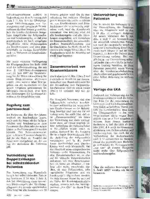 Vorschauseite 3: Referentenentwurf zur 5. Änderung der Bundespflegesatzverordnung