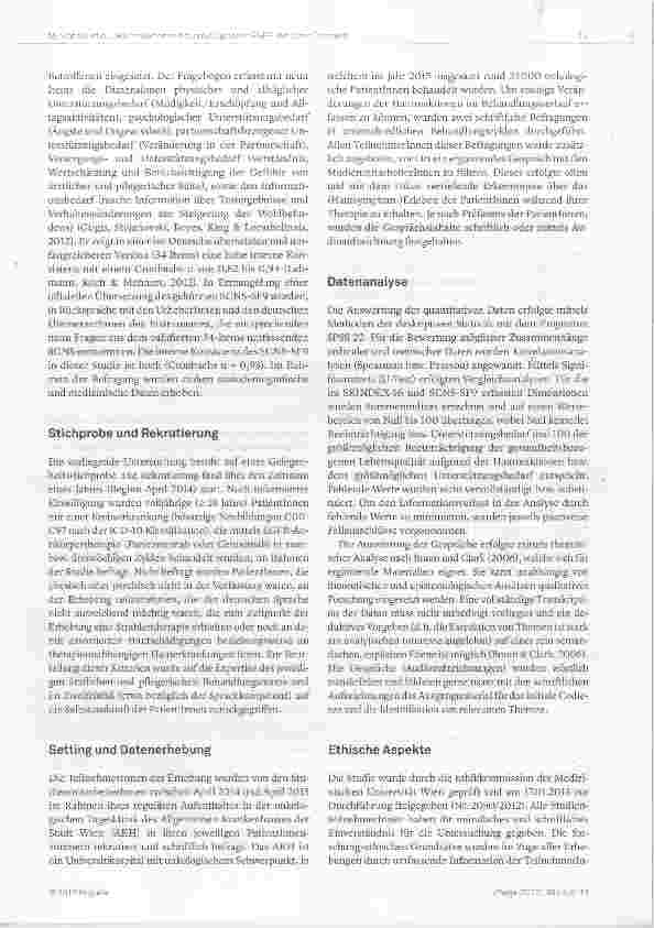 Vorschauseite 3: Toxische Hautreaktionen und Unterstützungsbedarf von Krebspatientinnen im Zuge einer EGFR-Antikörpertherapie