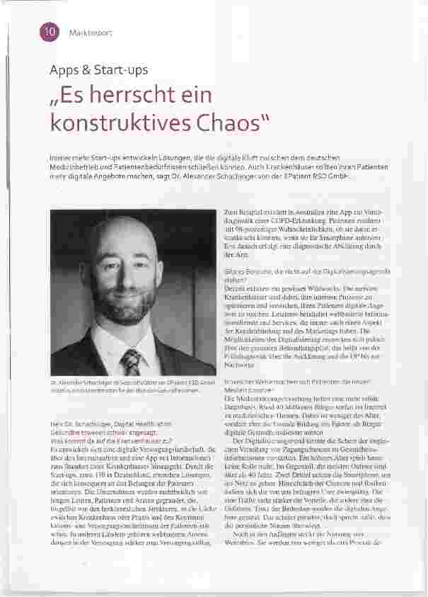 Vorschauseite 1: Apps & Start-ups „Es herrscht ein konstruktives Chaos“