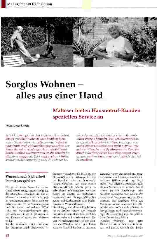 Vorschauseite 1: Sorglos Wohnen -alles aus einer Hand