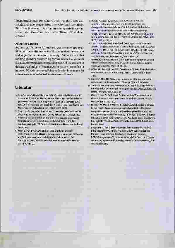 Vorschauseite 3: Betriebliche Inklusion: Arbeitnehmer mit dauerhaften gesundheitlichen Beeinträchtigungen im Etikettierungs-Ressourcen-Dilemma