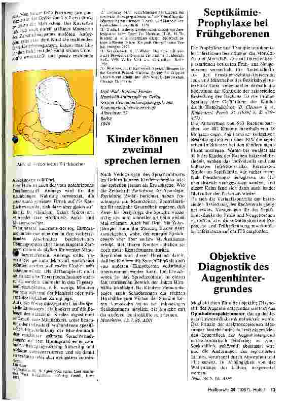 Vorschauseite 6: Eßtherapiebeim zerebral bewegungsgestörten Kind
