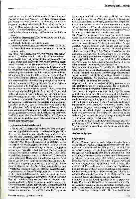 Vorschauseite 5: Fachpflegerische Aufgaben im Anästhesiebereich Eine kritische Betrachtung