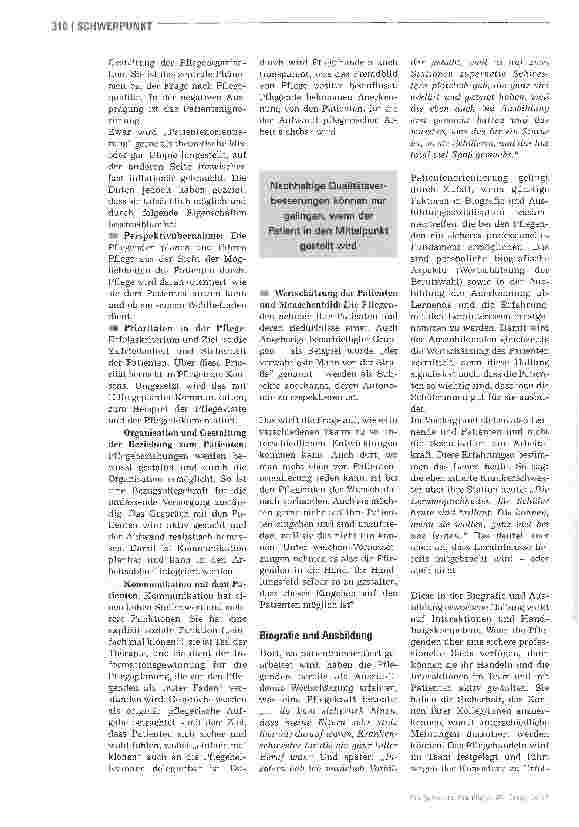 Vorschauseite 5: Patientenorientierung -Fundament für gute Pflegequalität