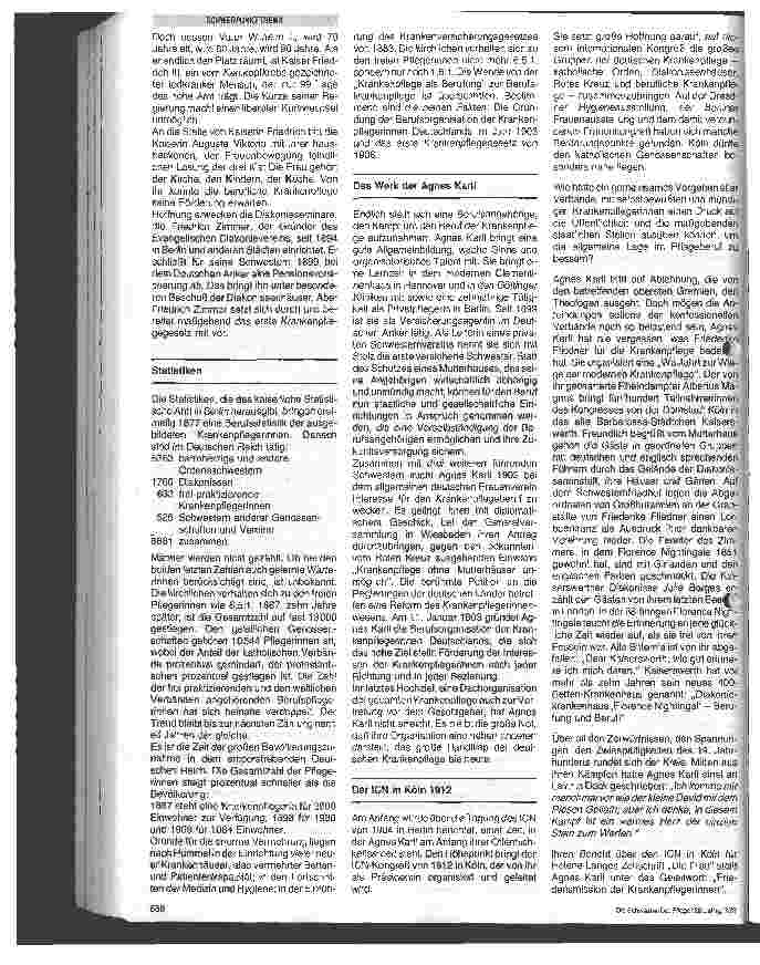 Vorschauseite 5: Von der Berufung zum Beruf, Anfänge einer organisierten Krankenpflege