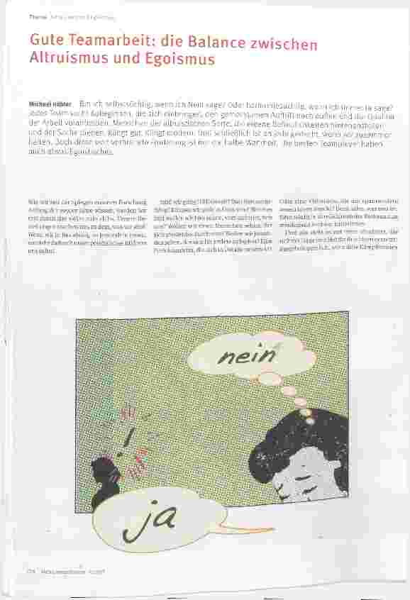 Vorschauseite 1: Gute Teamarbeit: die Balance zwischen Altruismus und Egoismus