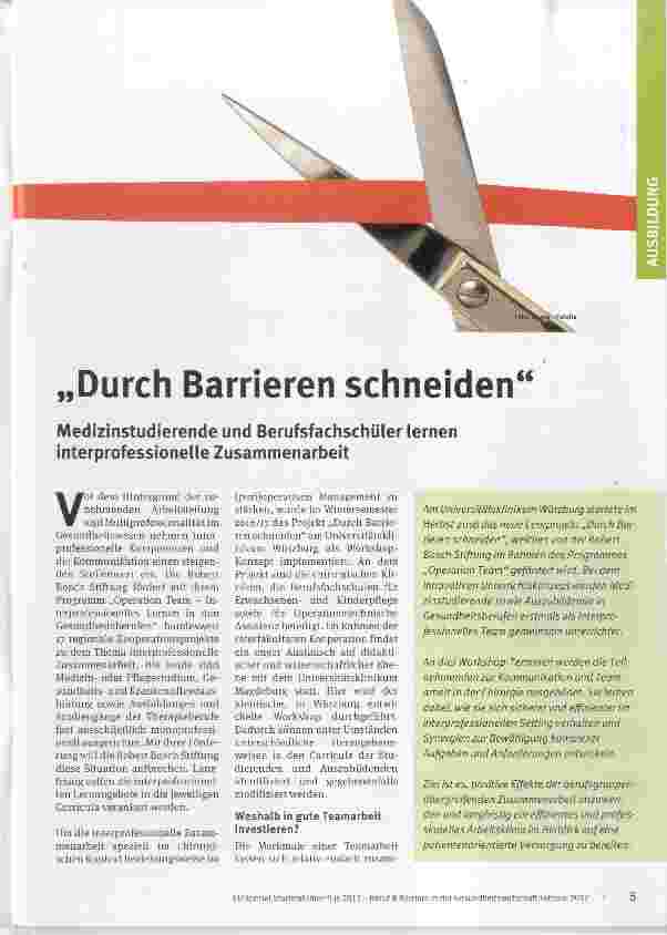 Vorschauseite 1: Durch Barrieren schneiden