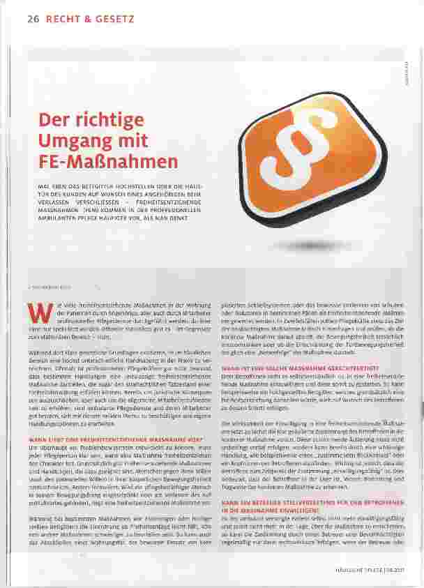 Vorschauseite 1: Der richtige Umgang mit FE-Maßnahmen