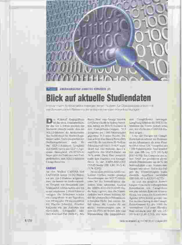 Vorschauseite 1: AMERIKANISCHER DIABETES KONGRESS (2) Blick auf aktuelle Studiendaten