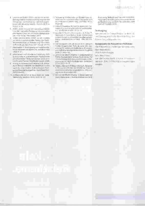 Vorschauseite 6: Ermittlung von tolerierbaren Prozesschemikalien-Rückständen nach der Aufbereitung thermolabiler Endoskope