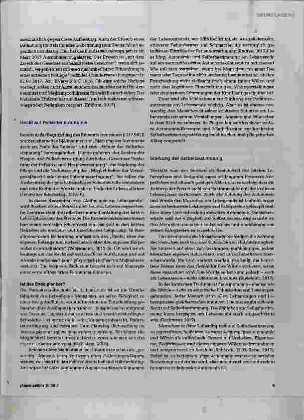 Vorschauseite 2: Autonomie am Lebensende