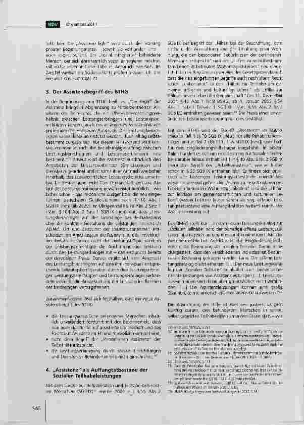 Vorschauseite 4: „Assistenzleistungen im BTHG aus Sicht der Leistungserbringer