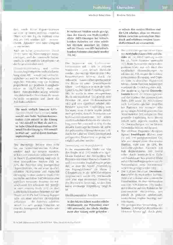 Vorschauseite 5: Perioperative akute Nierenschädigung