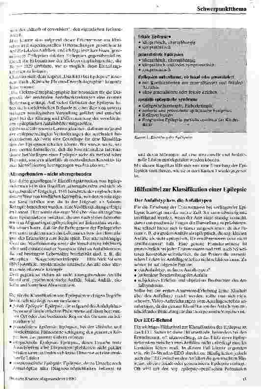 Vorschauseite 2: Die Klassifikation von Anfallsleiden Praxisnahe Einteilung von Epilepsien