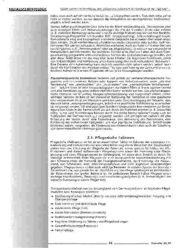 Vorschauseite 4: Multiprofessionelles geriatrisches Assessment als Grundlage für die optimale Betreuungsform im Alter