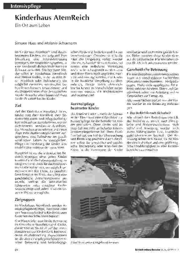 Vorschauseite 1: Kinderhaus AtemReichEin Ort zum Leben