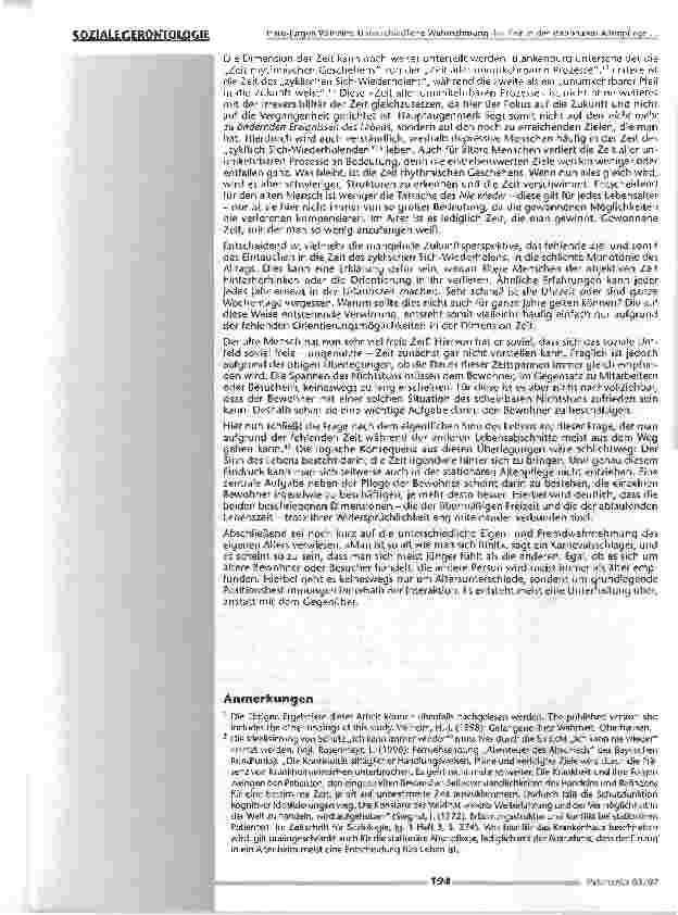 Vorschauseite 4: Unterschiedliche Wahrnehmung der Zeit in der stationären Altenpflege