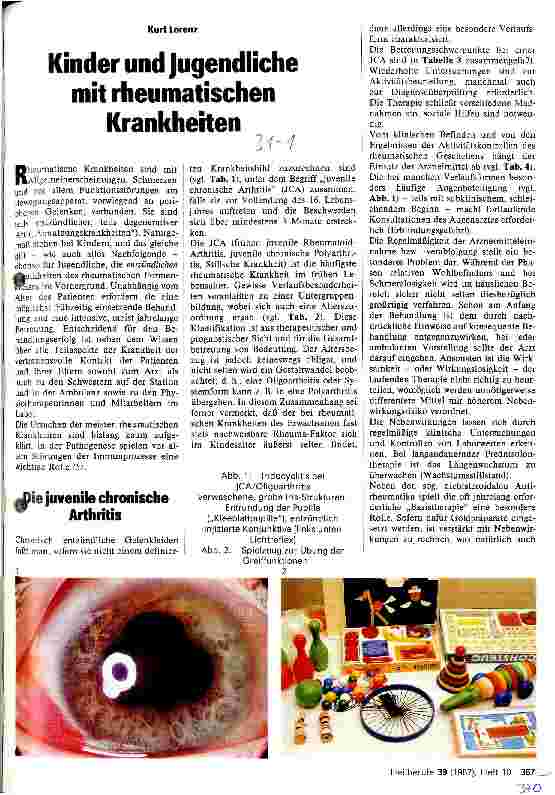Vorschauseite 1: Kinder und Jugendliche mit rheumatischen Krankheiten