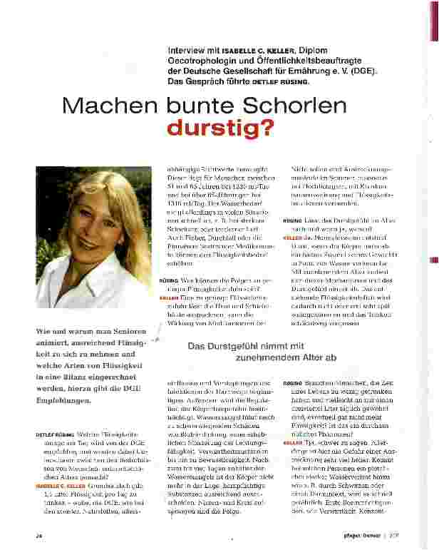 Vorschauseite 1: Machen bunte Schorlen durstig?
