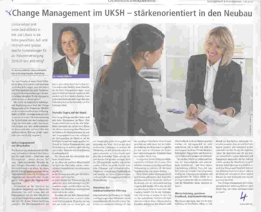 Vorschauseite 1: Change Management im UKSH - stärkenorientiert in den Neubau