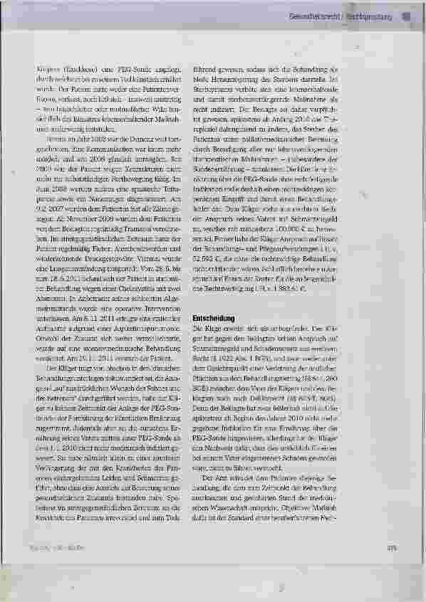 Vorschauseite 2: Haftung bei unterbliebenem Abbruch der künstlichen Ernährung am Lebensende