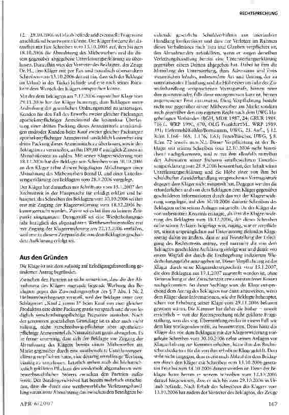 Vorschauseite 2: Zugang des Nachweises einer Drittunterwerfung Apothekenwerbebroschüre