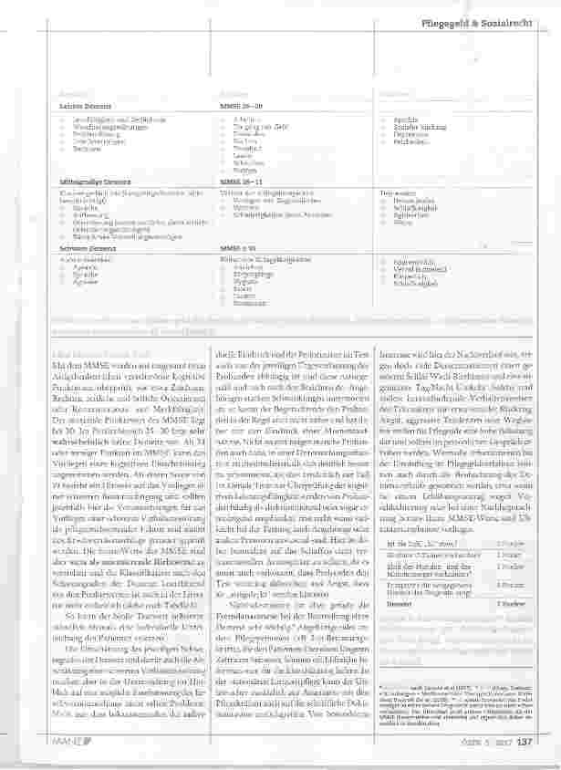 Vorschauseite 2: Pflegegeldeinstufung die Korrelation von MMSE/Uhrentest und Erschwerniszuschlag in der Praxis