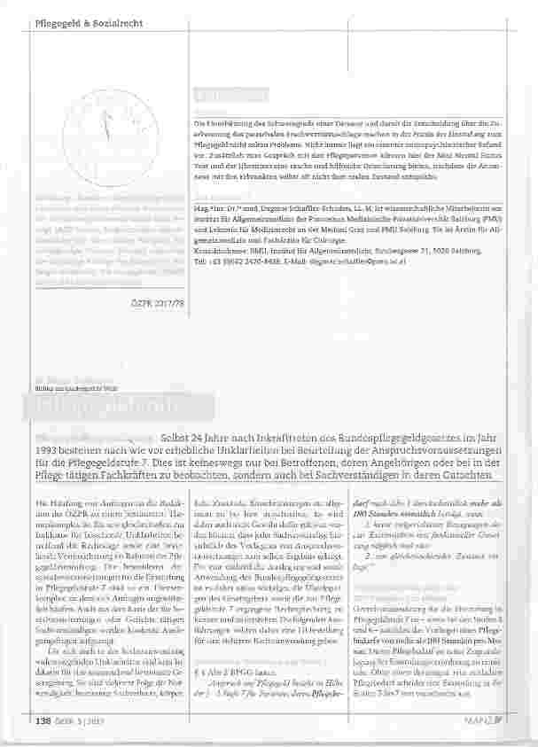 Vorschauseite 3: Pflegegeldeinstufung die Korrelation von MMSE/Uhrentest und Erschwerniszuschlag in der Praxis