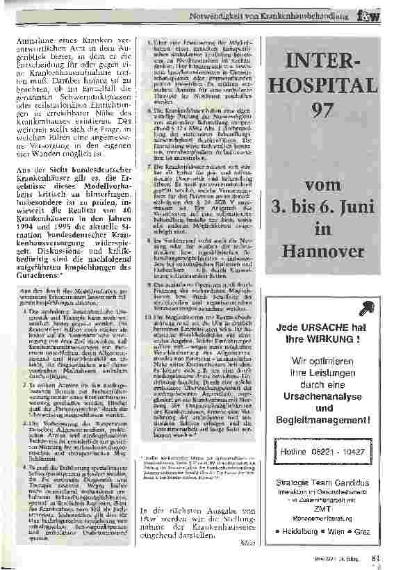 Vorschauseite 2: Notwendigheit von Krankenhausbehandlung Modellversuch des Medizinischen Dienstes