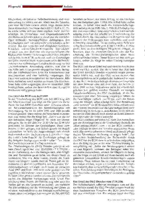 Vorschauseite 2: Die aktuelle BGH-Rechtsprechung zum Sturz in Pflegeheimen