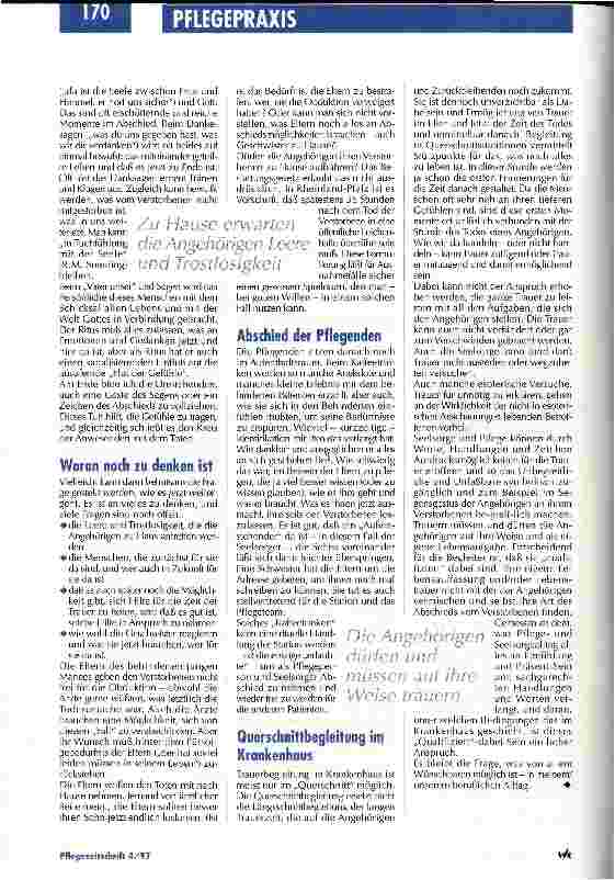 Vorschauseite 3: Pflege und Seelsorge unterstützen gemeinsam die Angehörigen
