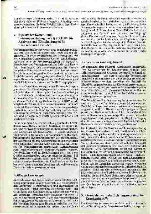Vorschauseite 4: Kritischer Rückblick auf die Gutachten zur Vorbereitung der Krankenhausfinanzierungsgesetzgebung