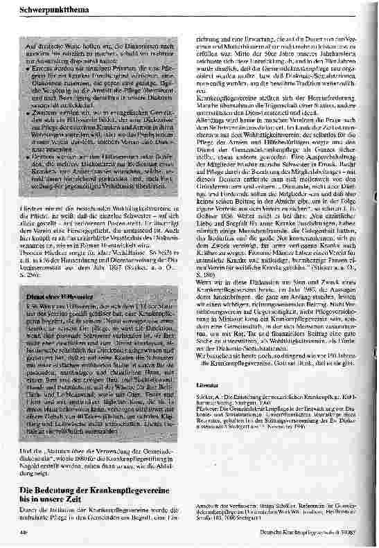 Vorschauseite 3: Krankenpflegevereine Ihre Geschichte, Zielsetzung und heutige Bedeutung